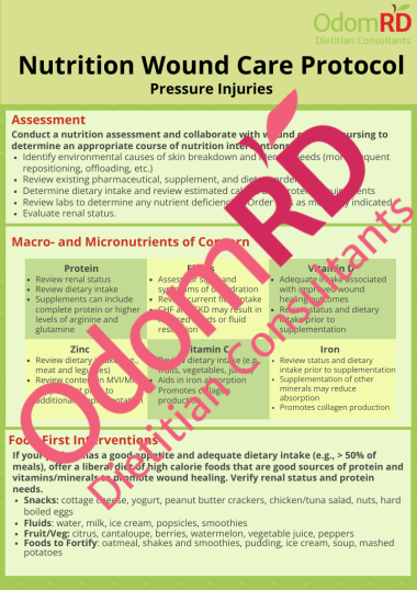 Nutrition Wound Care Protocol